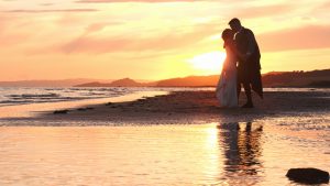 Wedding videography Ayrshire sunset beach filming
